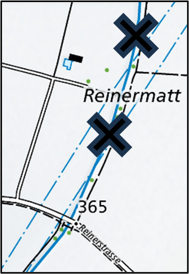 Situationsplan Biberdämme